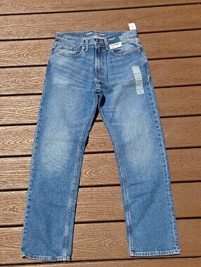 NWT Old Navy Medium Wash Straight Jeans 30 X 30